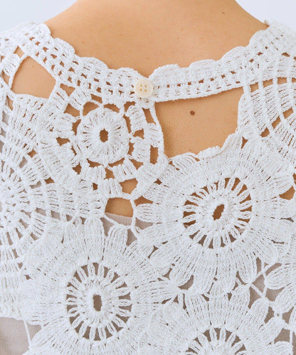 造型感刺繡馬甲（款）