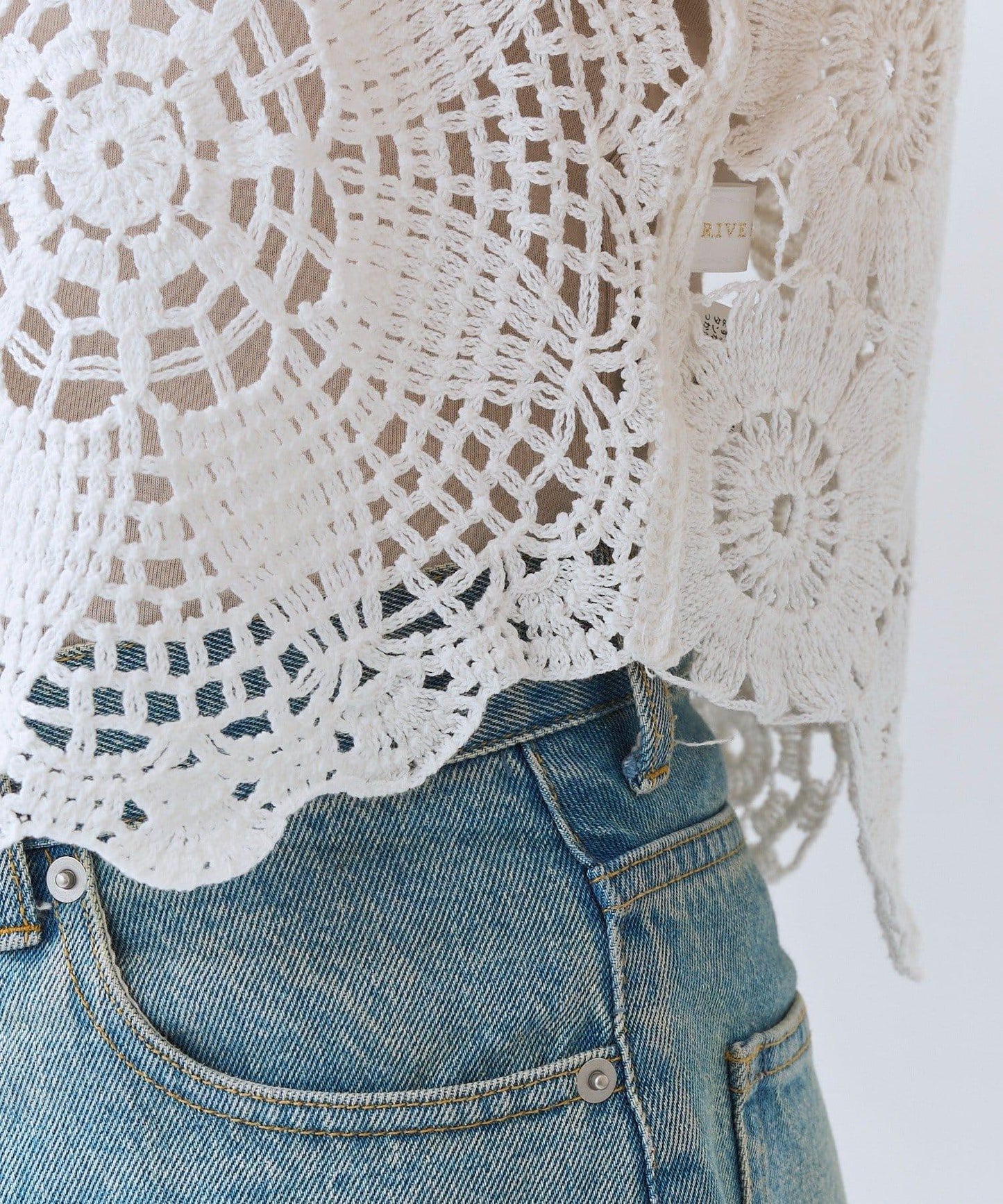 造型感刺繡馬甲（款）