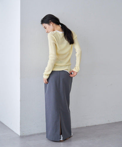 亨利領層次感針織上衣