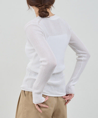 亨利領層次感針織上衣