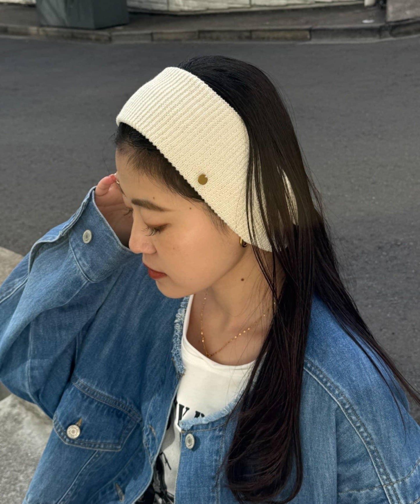 羅紋帶飾片髮帶