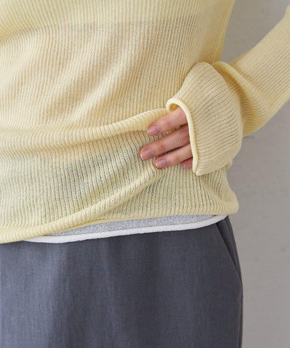 亨利領層次感針織上衣