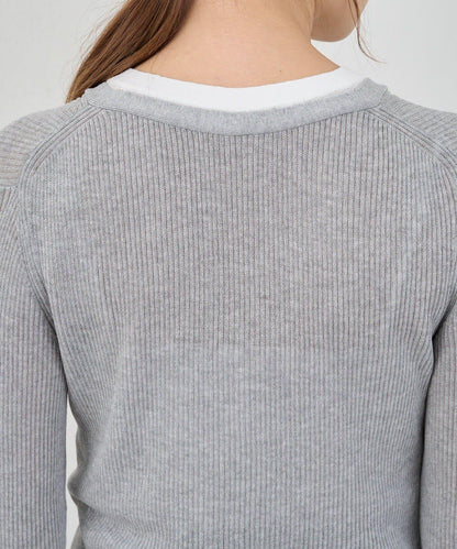 亨利領層次感針織上衣