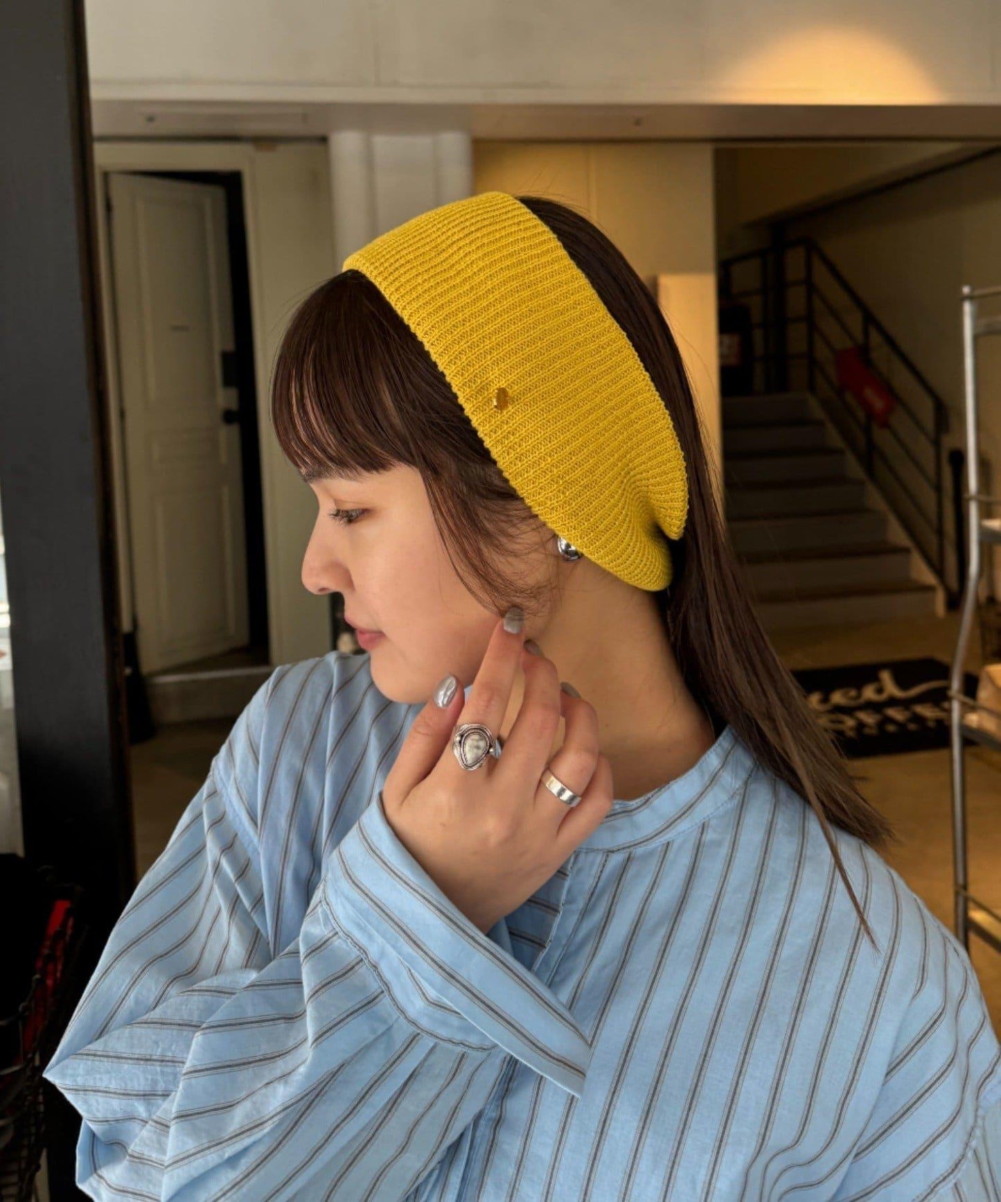 羅紋帶飾片髮帶