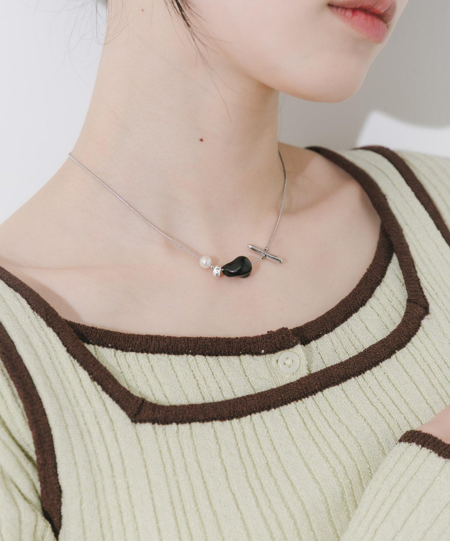 圖案吊墜滑動可調節項鍊