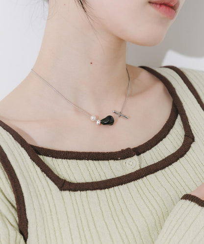 圖案吊墜滑動可調節項鍊