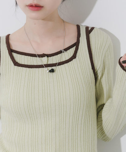 圖案吊墜滑動可調節項鍊