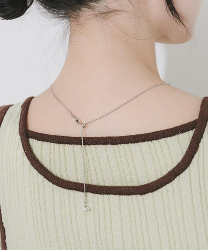 圖案吊墜滑動可調節項鍊