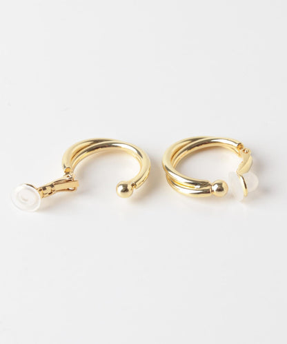 雙線條圈式 耳環