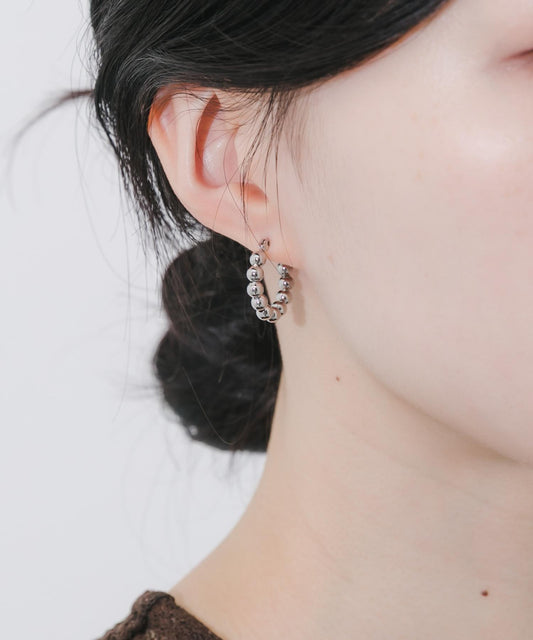 金屬圓珠圈式耳環