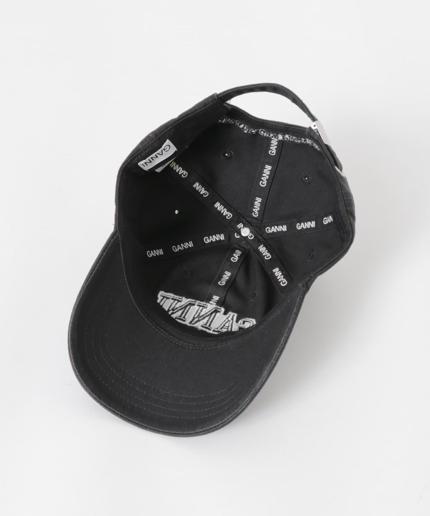 GANNI WASHED COTTON CANVAS CAP 棒球帽