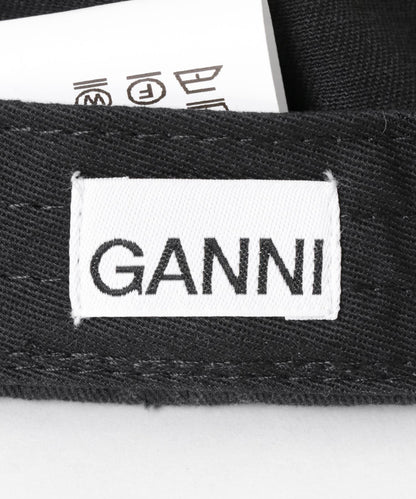 GANNI WASHED COTTON CANVAS CAP 棒球帽