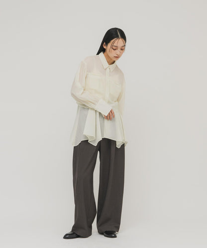 不規則下襬 胸衣套裝 襯衫