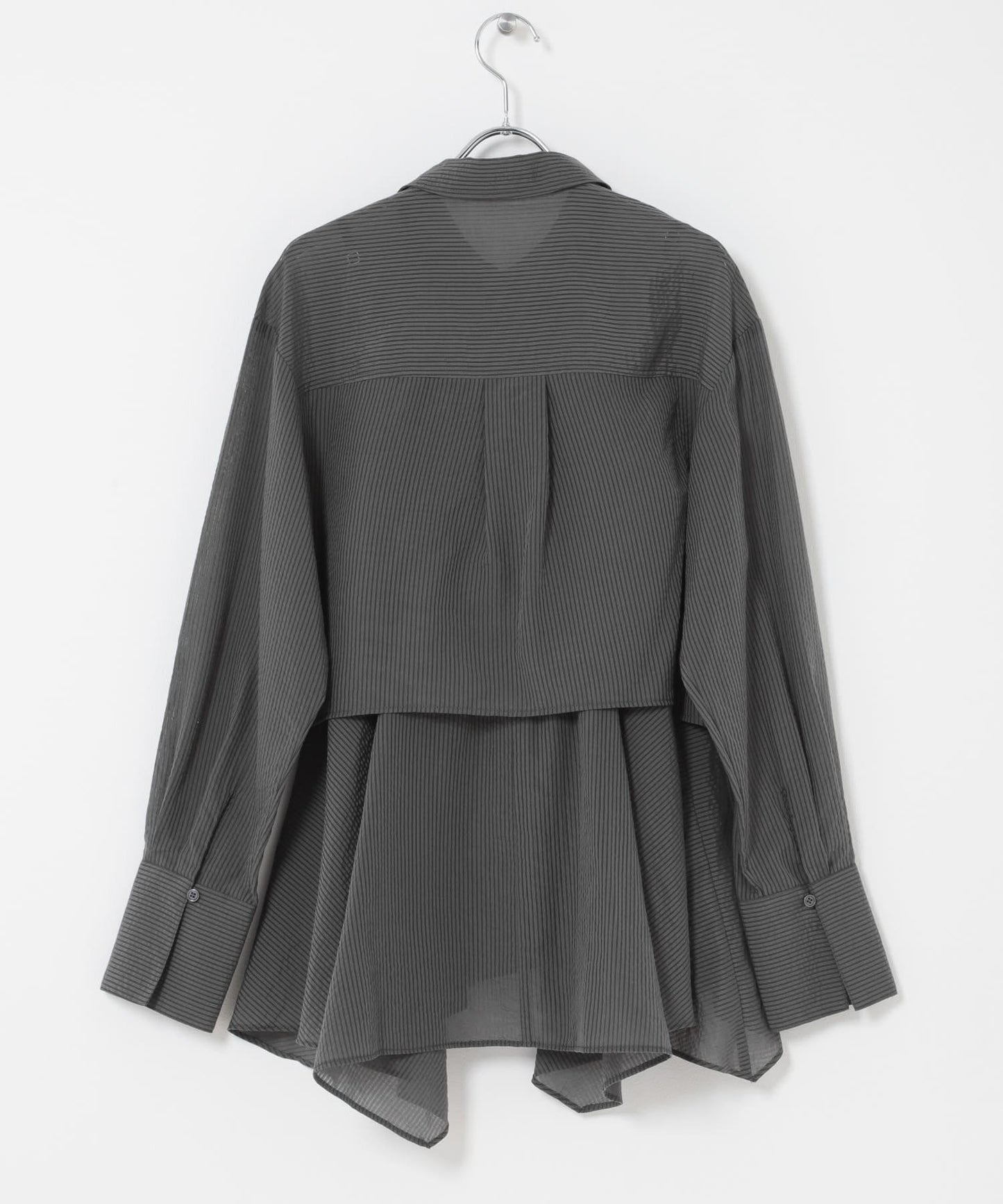 不規則下襬 胸衣套裝 襯衫