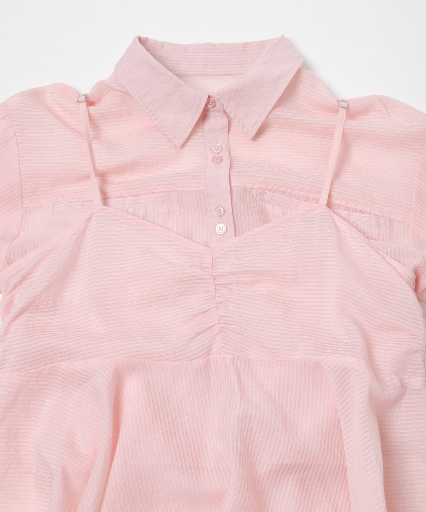 不規則下襬 胸衣套裝 襯衫