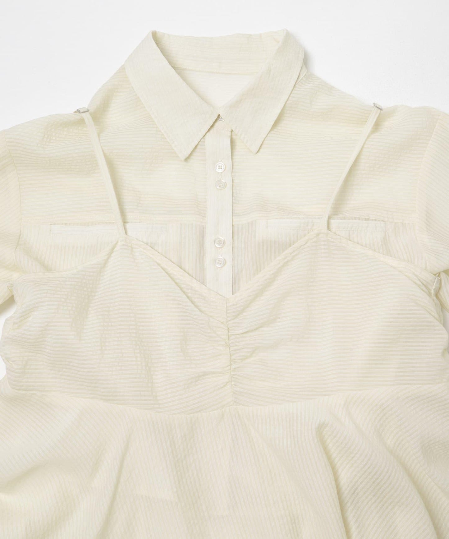 不規則下襬 胸衣套裝 襯衫