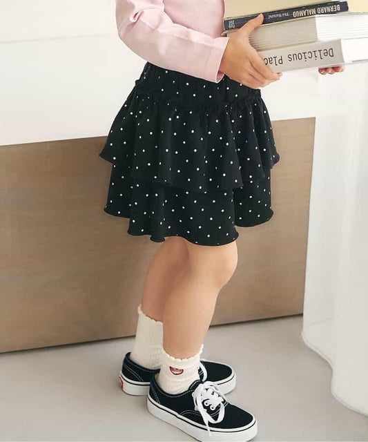 荷葉邊設計 彈力針織 裙褲