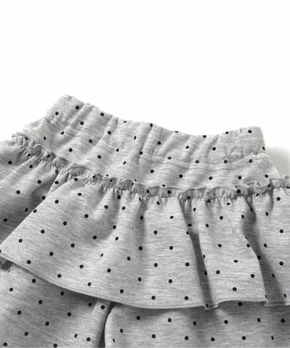 荷葉邊設計 彈力針織 裙褲