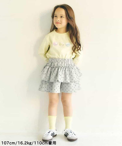 荷葉邊設計 彈力針織 裙褲