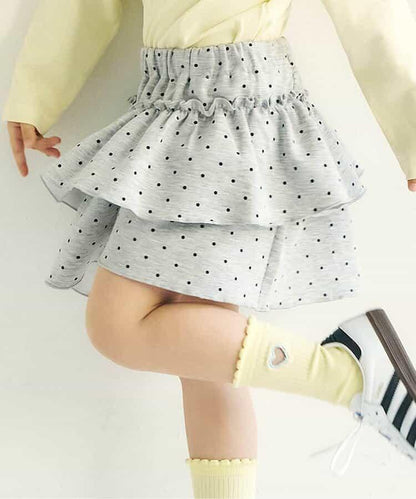 荷葉邊設計 彈力針織 裙褲