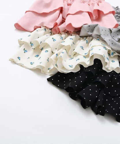 荷葉邊設計 彈力針織 裙褲