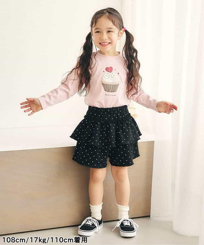 荷葉邊設計 彈力針織 裙褲