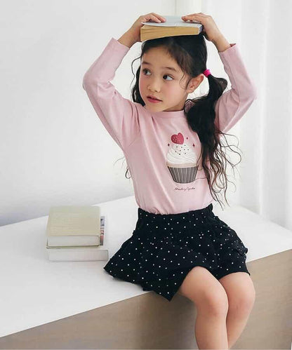 荷葉邊設計 彈力針織 裙褲