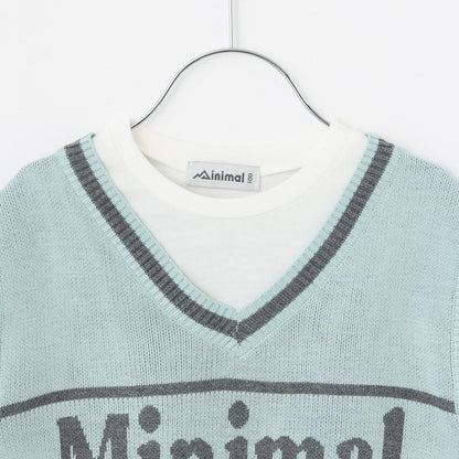 可水洗 背心疊穿設計 T恤