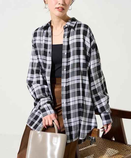 寬鬆版型 格紋 蓬鬆設計 襯衫