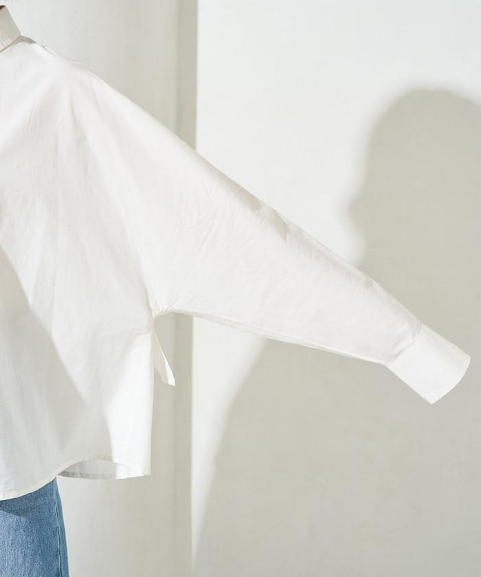 後荷葉邊 短款長袖 襯衫