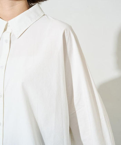 後荷葉邊 短款長袖 襯衫