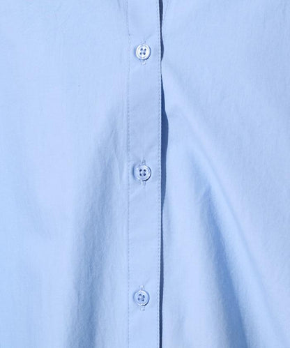 後荷葉邊 短款長袖 襯衫