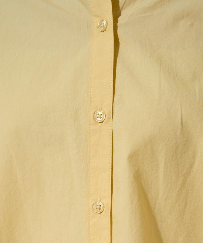 後荷葉邊 短款長袖 襯衫