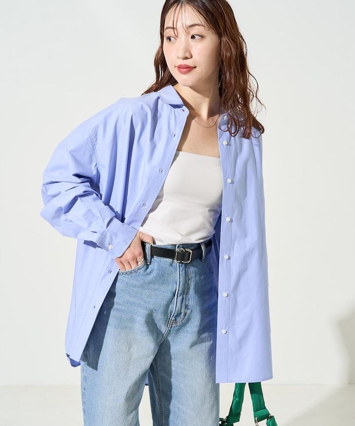 寬鬆版型 長袖有領 府綢襯衫