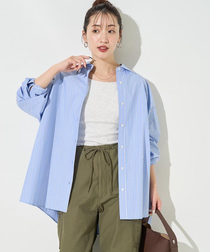 寬鬆版型 長袖有領 府綢襯衫