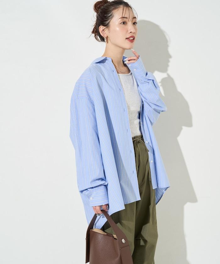 寬鬆版型 長袖有領 府綢襯衫