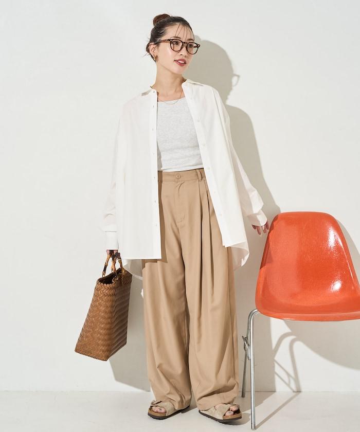 寬鬆版型 長袖有領 府綢襯衫