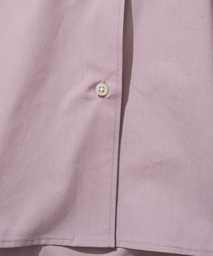 寬鬆版型 長袖有領 府綢襯衫