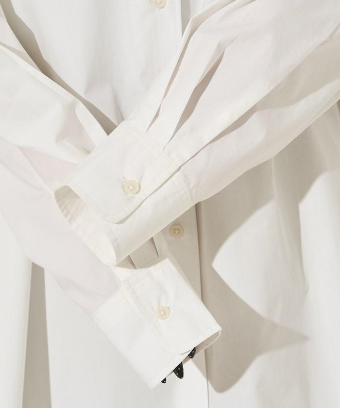 寬鬆版型 長袖有領 府綢襯衫