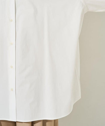 寬鬆版型 長袖有領 府綢襯衫