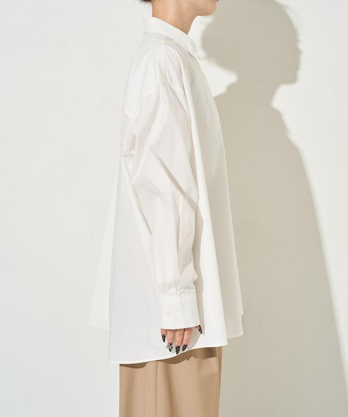 寬鬆版型 長袖有領 府綢襯衫