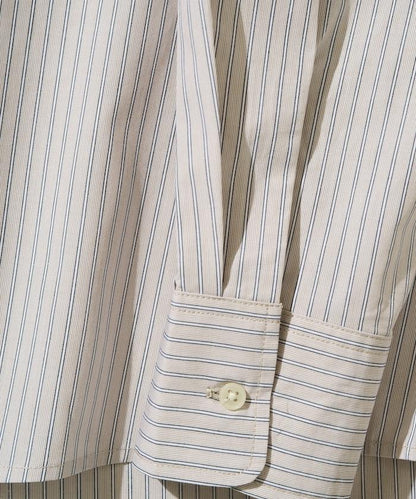 寬鬆版型 長袖有領 府綢襯衫