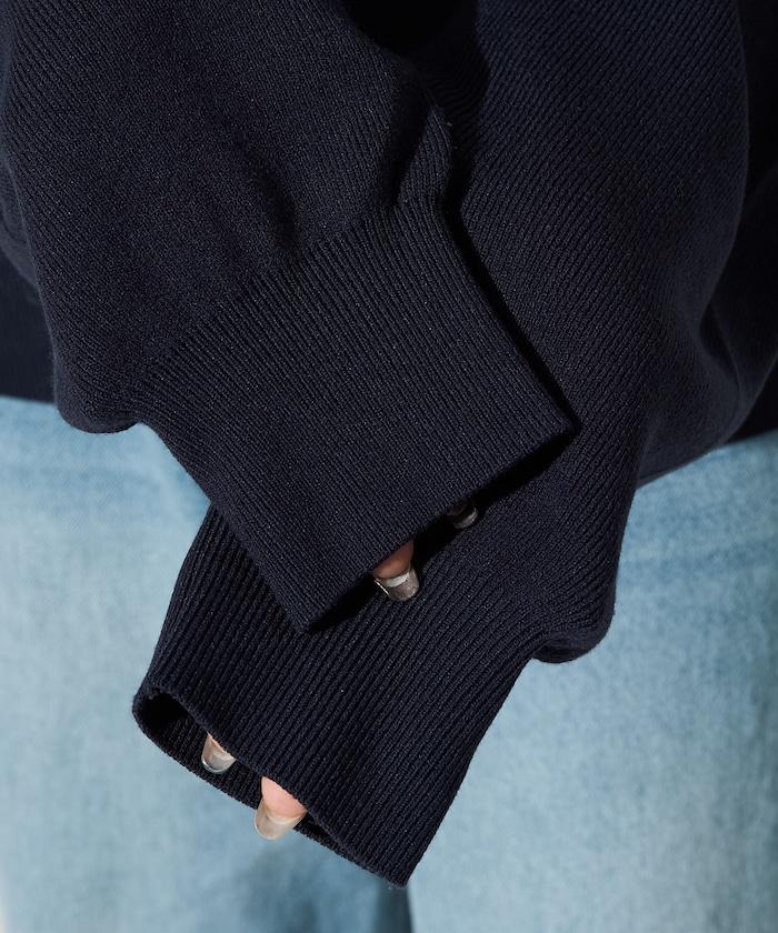 開領Polo領 長袖 針織套頭衫