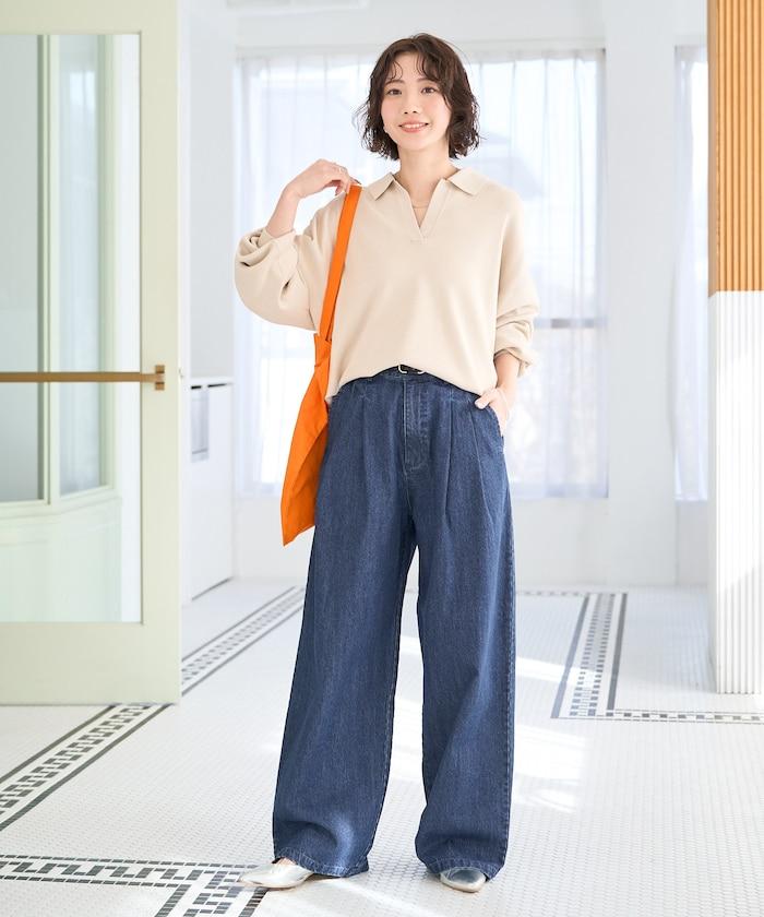 開領Polo領 長袖 針織套頭衫