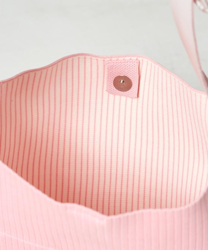 配色 單肩 荷葉邊 針織 單肩包