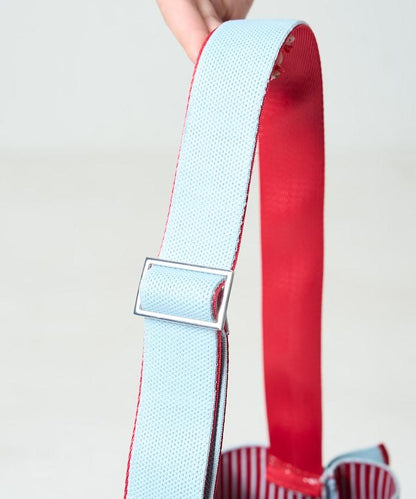 配色 單肩 荷葉邊 針織 單肩包