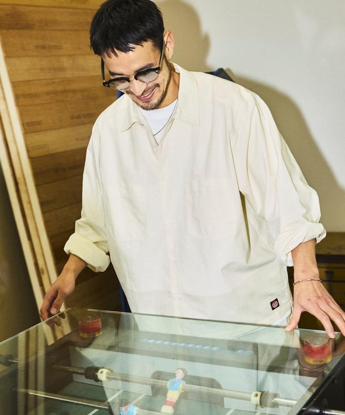 聯名 牛津紡短款長袖工裝襯衫