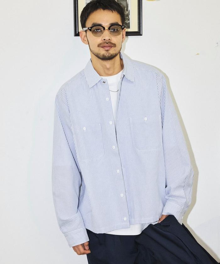 聯名 牛津紡短款長袖工裝襯衫