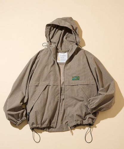 特別款 格紋 連帽 拉鍊襯衫夾克