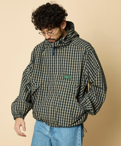 特別款 格紋 連帽 拉鍊襯衫夾克